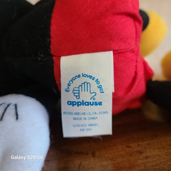Disney Mickey Mouse‎ Plush Beanbag Stuffed Animal Toy Collectible - Picture 4 of 5